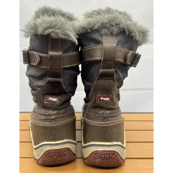 PAJAR Adelaide Women's Snow Boots Waterproof Brown/Gray Size 8-8.5 - Picture 5 of 10